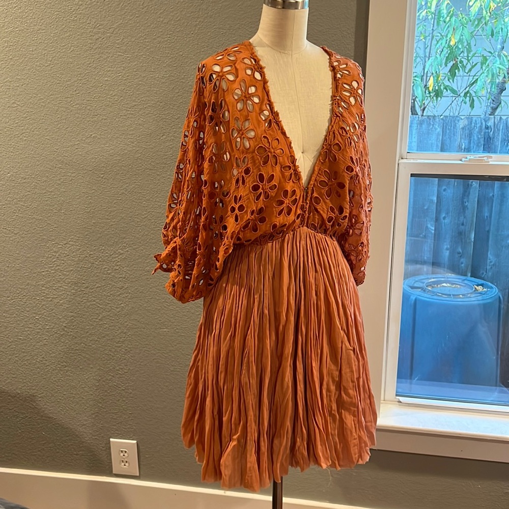 Free people one Bella eyelet dress